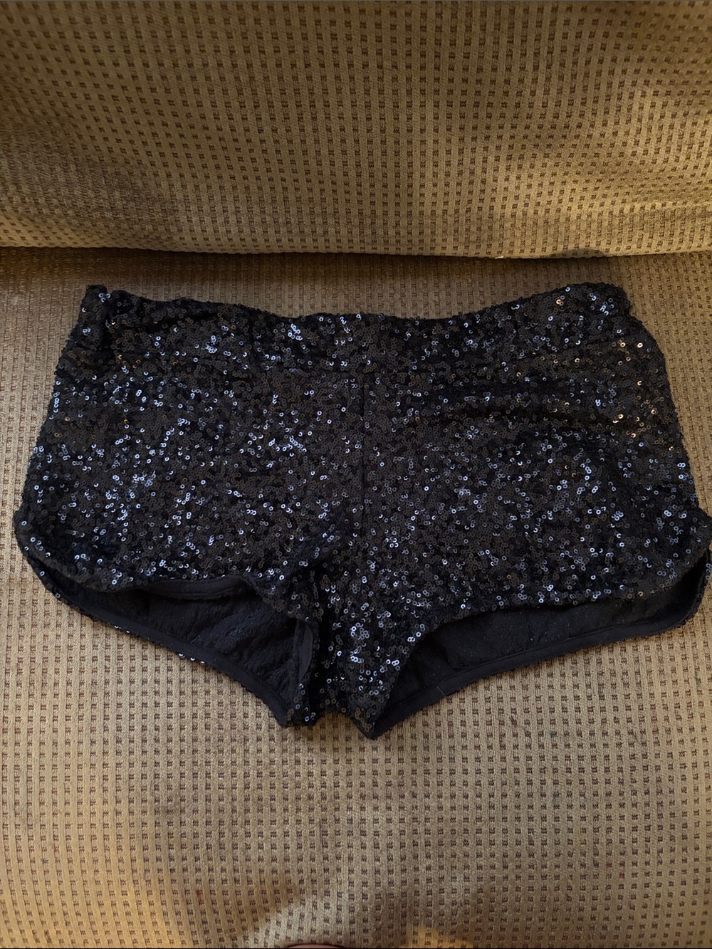 Black Sequined Shorts
